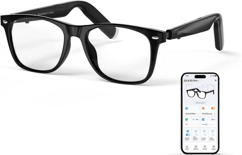 GetD AI Glasses for Men & Women, Smart Glasses Powered by ChatGPT, AI Real-time Translation with 145 languages, 11H Music Play, Bluetooth Glasses with Anti-Blue Light Lens for Daily Use, Travel - Image 1